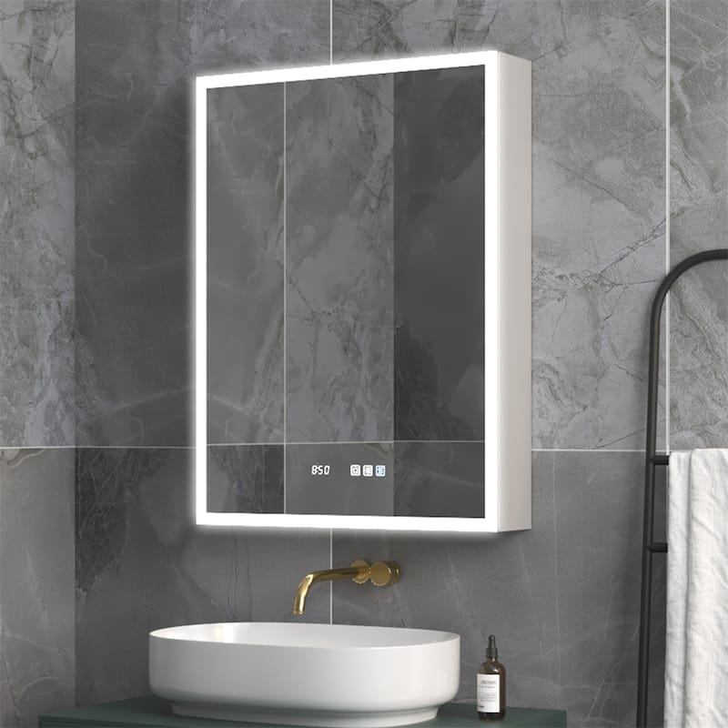 ExBrite Led Lighted Medicine Cabinet Recessed or Surface with Mirrors - 24" x 32"/L