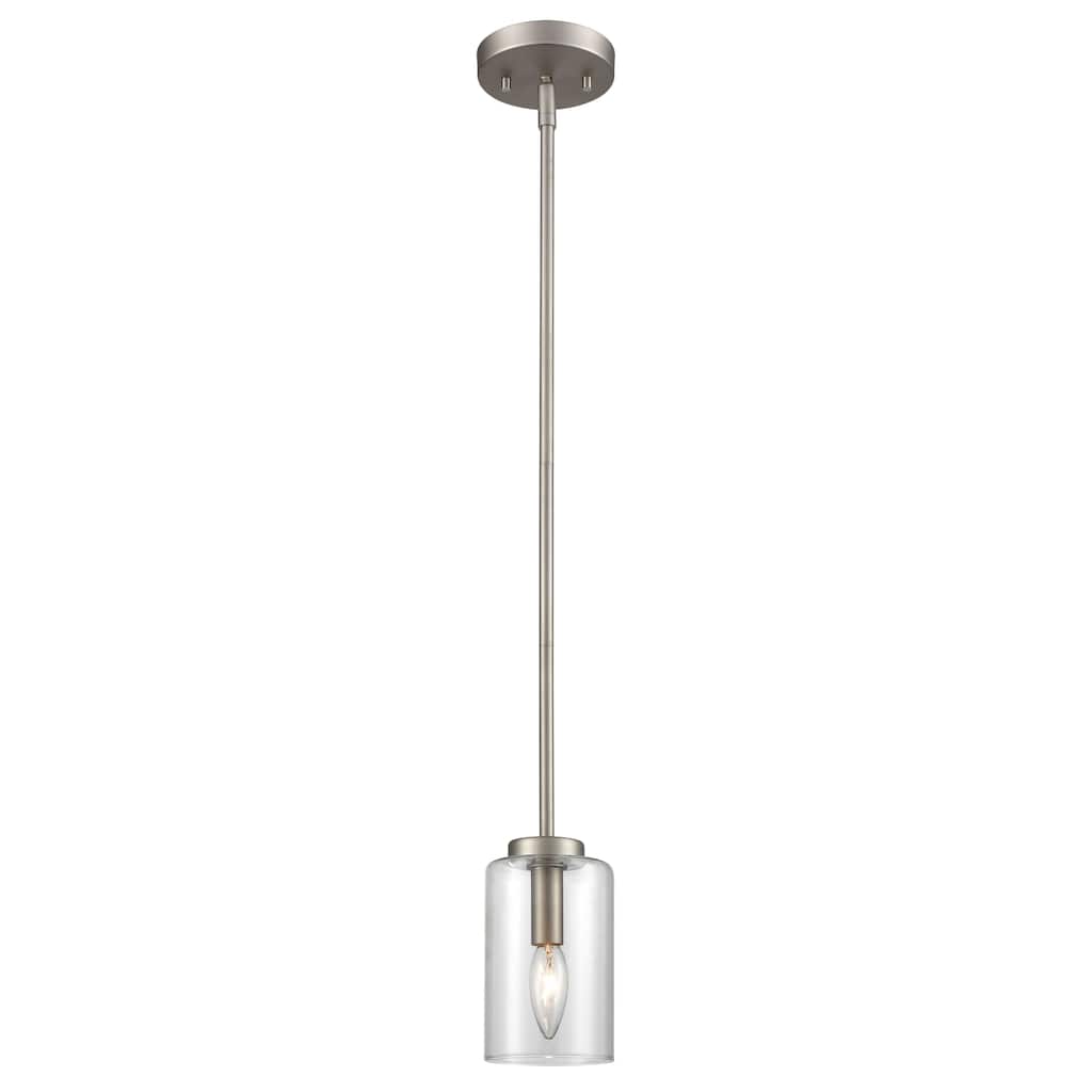 West End 4.75-inch Wide 1-Light Mini Pendant in Brushed Nickel - 4.75in W x 4.75in D x 45.25in H