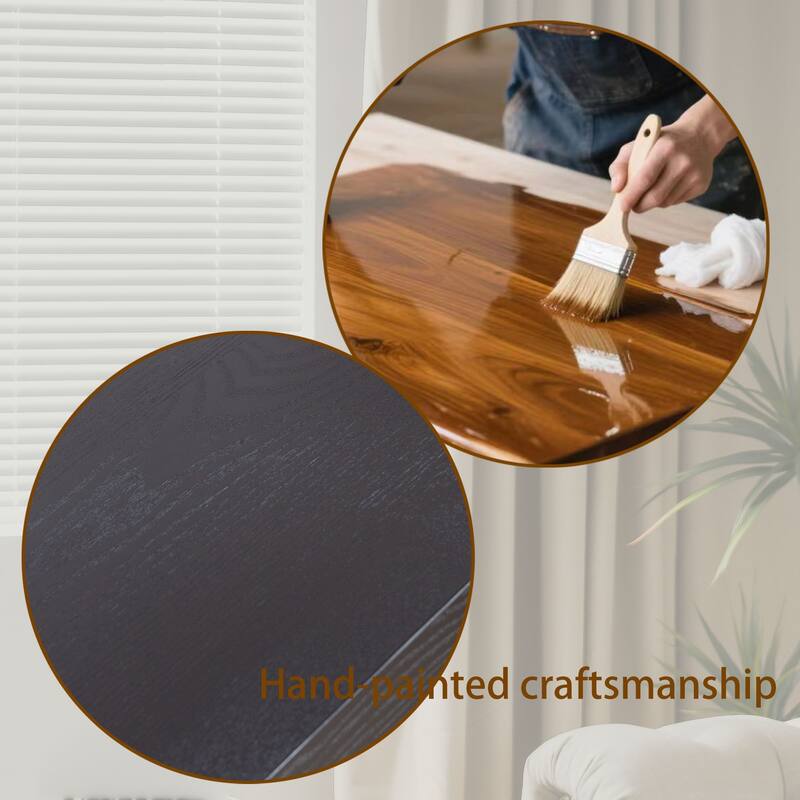 58.3" Modern Black Console Table with Crossed Legs, Narrow Entryway Table for Hallway Living Room or Office