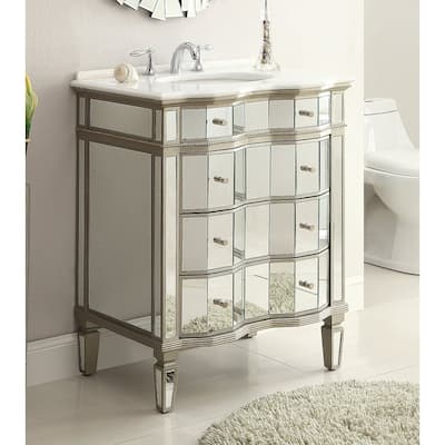 30" Mirrored Asselin Bathroom Sink Vanity