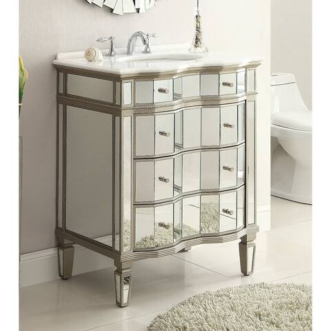 30" Mirrored Asselin Bathroom Sink Vanity