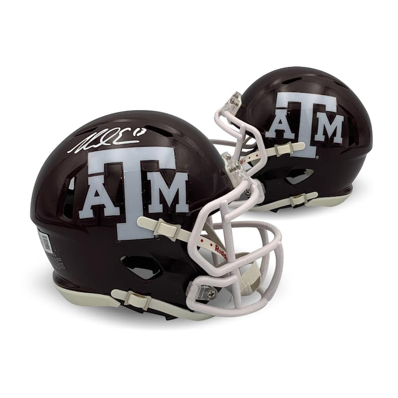 Mike Evans Autographed Texas A&M Aggies Signed Football Mini Helmet Beckett COA Maroon - 8'6" x 11'6"