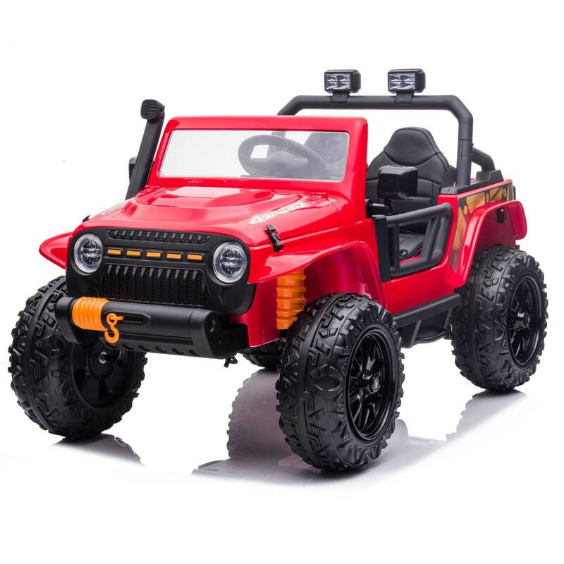 2 Seater Electric Truck, 24V Ride On Car for Kids Best Gift - Red