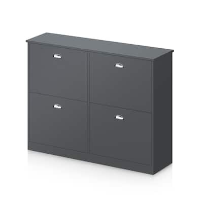 Waterproof MDF Shoe Cabinet with Flip Top Drawer Design Adjustable Multi Layer Storage and Anti Tipping Safety Feature
