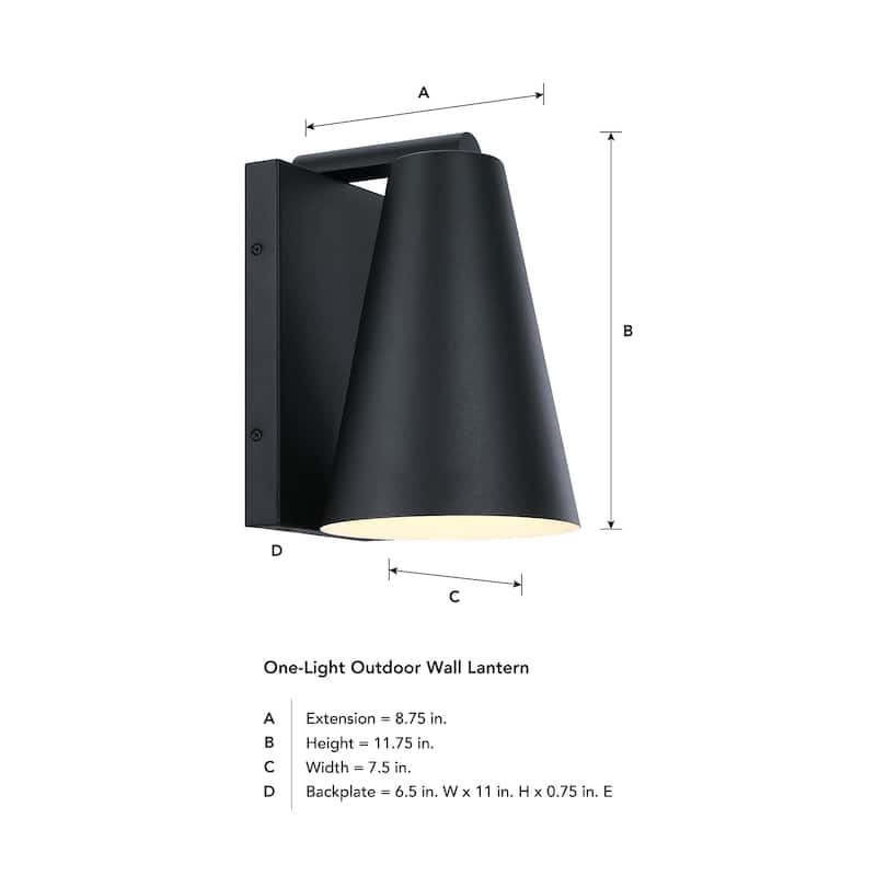 Cedar Mist Black Dark Sky Outdoor Hardwired Wall Sconce - 11.75