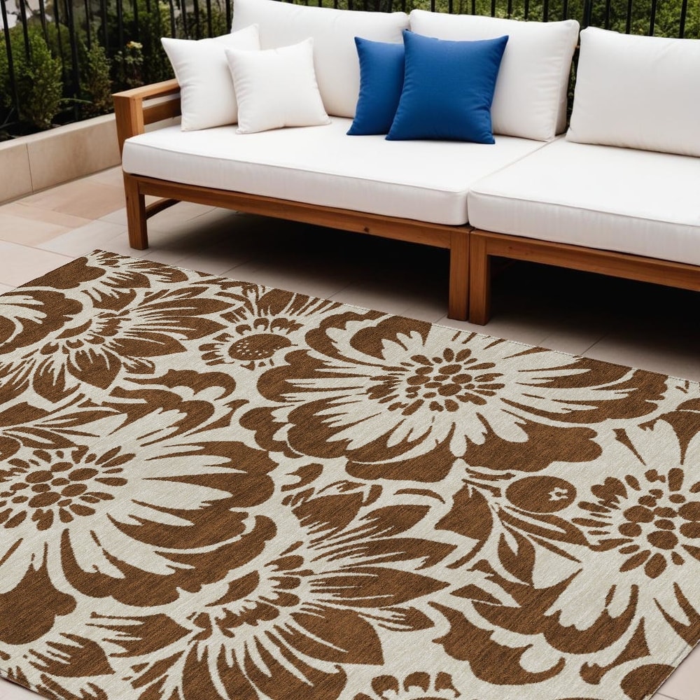 Alfine Garden-Inspired Weather Resistant Versatile Elegance Outdoor Rug