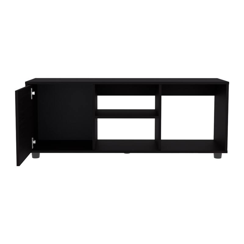 TV Stand for 55 Inch Screens with Storage Shelves and Door Modern Design