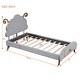 preview thumbnail 3 of 10, Twin Size Upholstered Platform Bed with Headboard