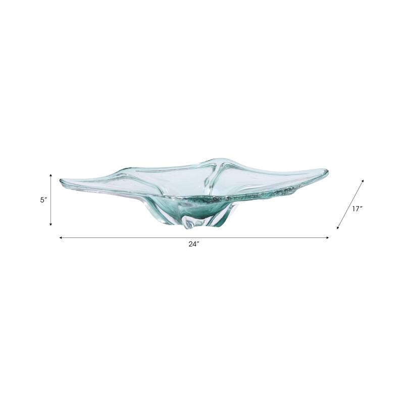 Decorative Glass Bowl for Home Decor - 24" - 24.0"