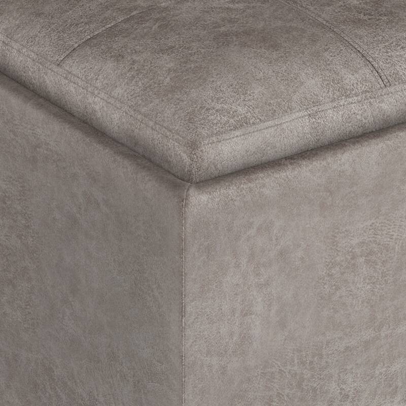 WYNDENHALL Townsend 17 inch Wide Contemporary Square Storage Ottoman