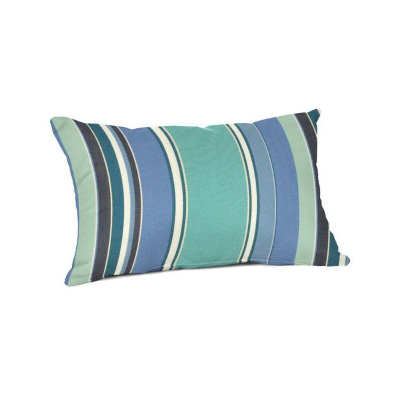 Sunbrella 20x13 Striped Outdoor Lumbar Throw Pillow