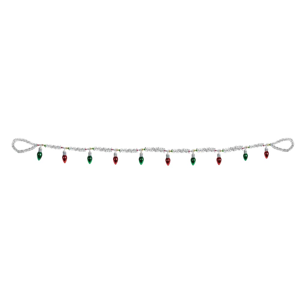 Vintage Light Bulb Tinsel Garland (Set of 2)