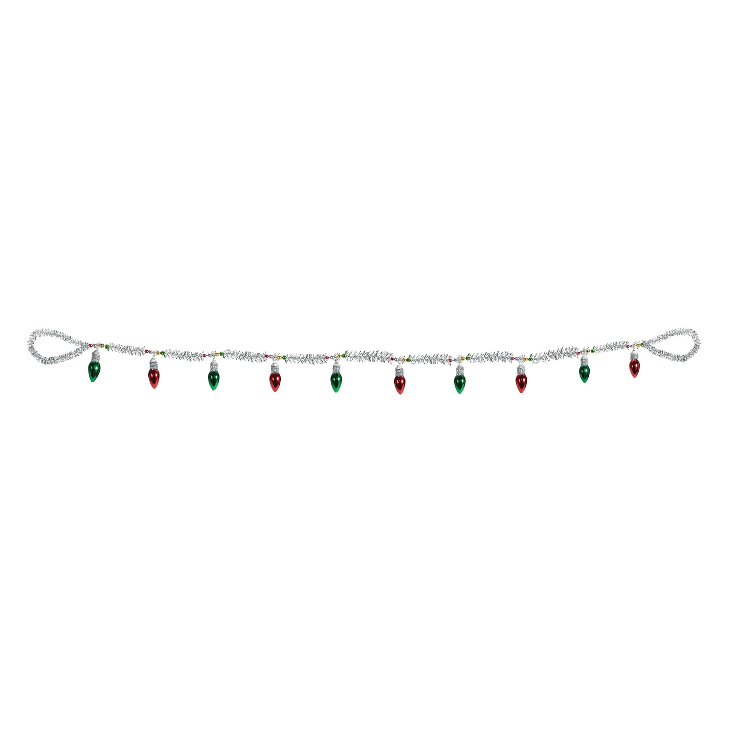 Vintage Light Bulb Tinsel Garland (Set of 2)