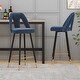 preview thumbnail 7 of 45, Modern Set of 2 Barstools with Nailheads Blue