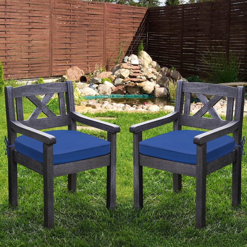 Aoodor Outdoor Chair Cushion, Soft, Fade-resistant Polyester Set of 2 - 21''x21''