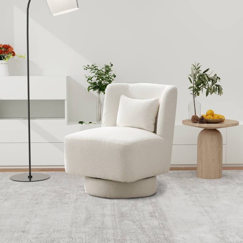 23.6"W Swivel Accent Chair and Comfy Accent Sofa Chair for Living Room, 360 Degree Club Chair