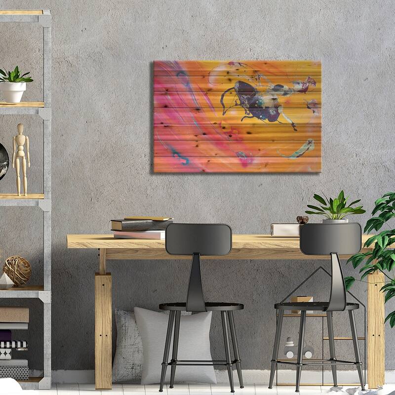 Through Space And Time Print On Wood by Michael Carini - Multi-Color