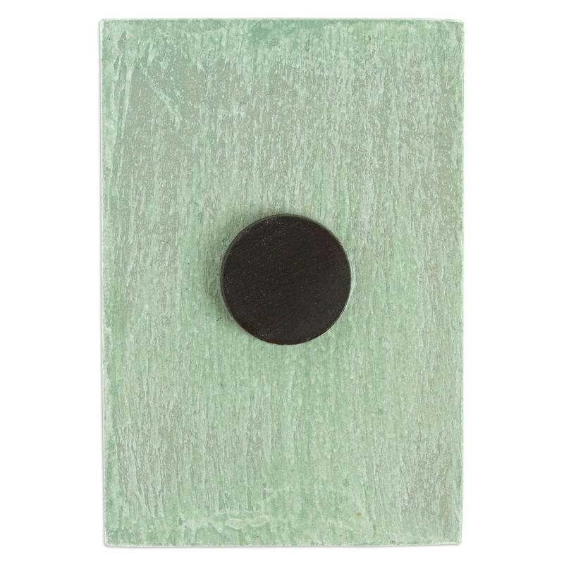 Novica Handmade Traditional World Decoupage Wood Magnet