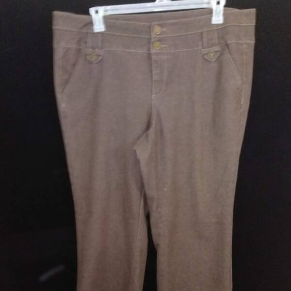 Shop Roz Ali Womens Jeans Pants Size 16 Brown Double Button