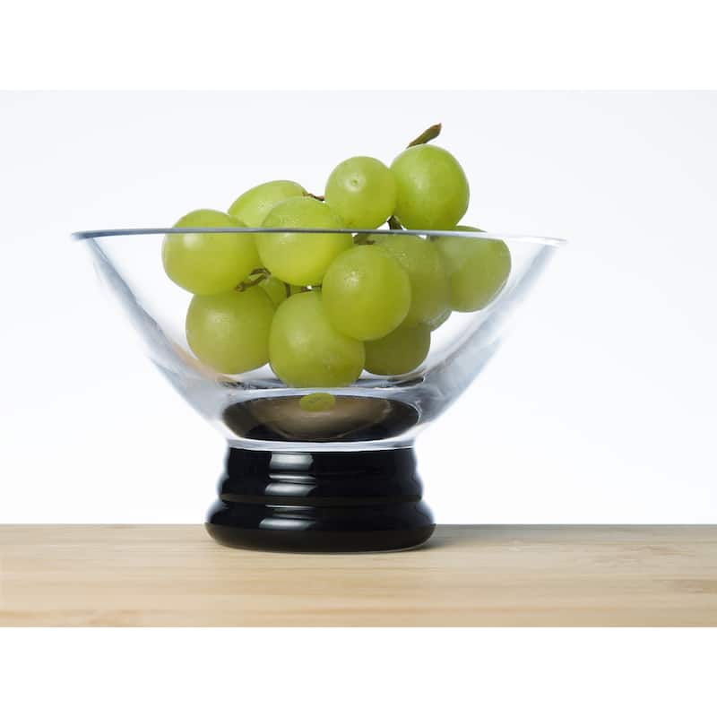 Majestic Gifts Inc. Glass Footed Dessert/ Dip Bowl W/ Black Base-5" D