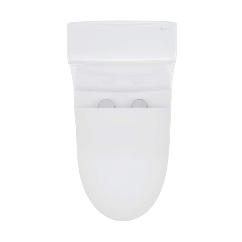 Poitiers One-Piece Elongated Toilet Dual-Flush 1.1/1.6 Gpf, Touchless - 27.2" x 14.95" 28.95"