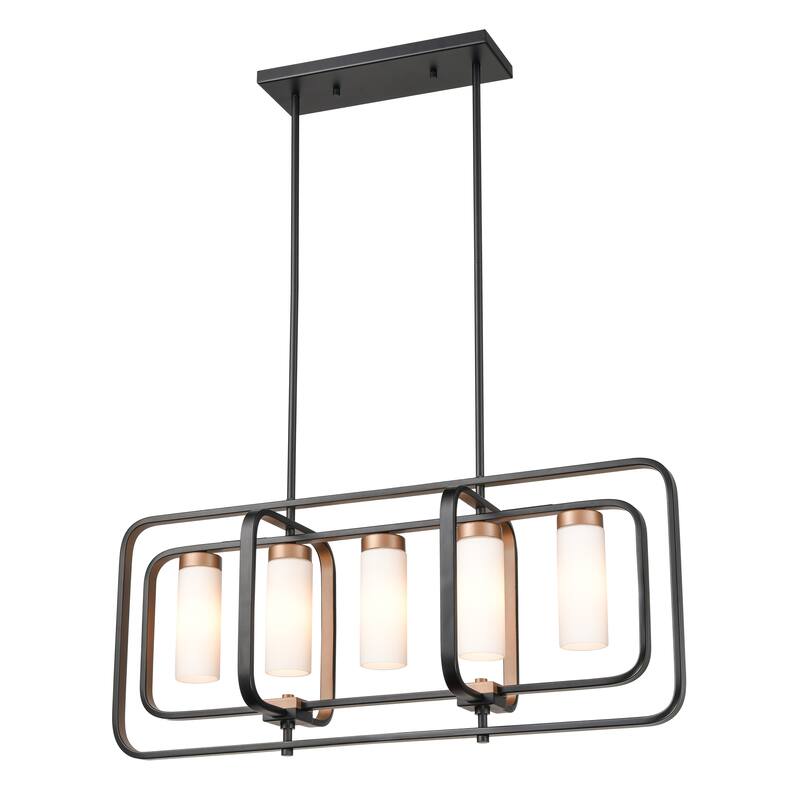 Light Society Rex Chandelier - Black/Gold/Opal