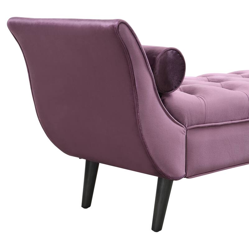 Beige Guernsey Velvet Ottoman with Pillows