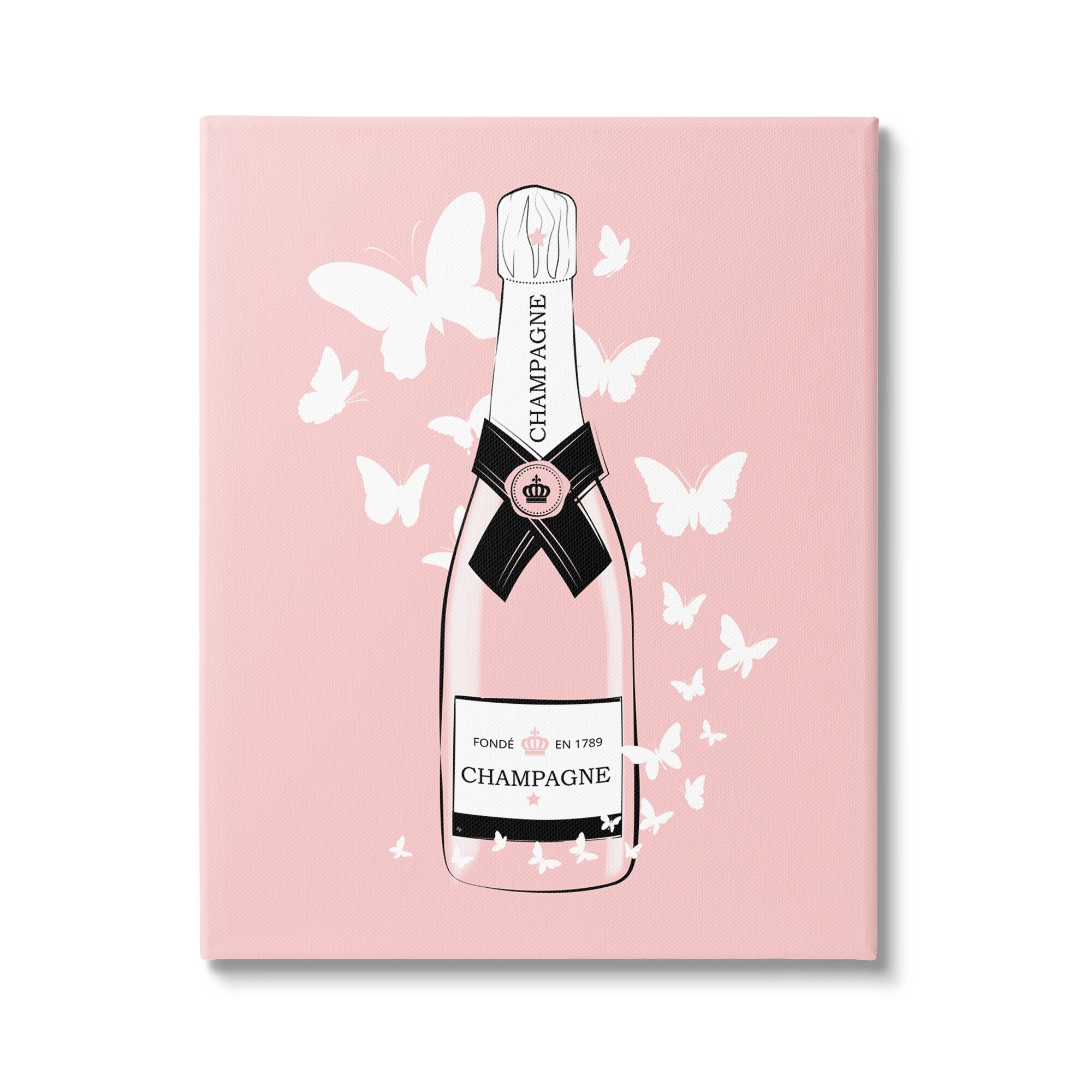 The Stupell Home Decor Collection Glam Fashion Champagne Bottles