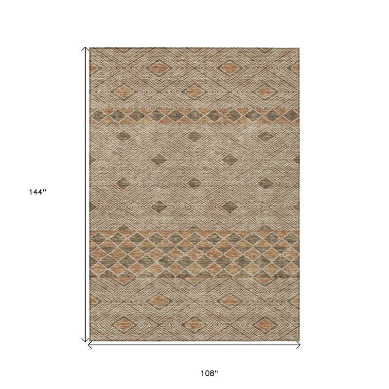 HomeRoots Geometric Transitional Rectangle Outdoor Rug