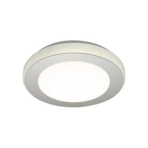 Eglo Capi 12-inch Chrome and White LED Ceiling Light