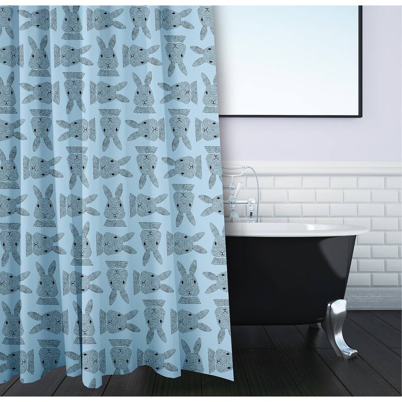 Criss Cross Bunnies Shower Curtain