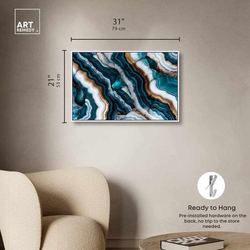 Teal Tides Treasure I Canvas by Art Remedy