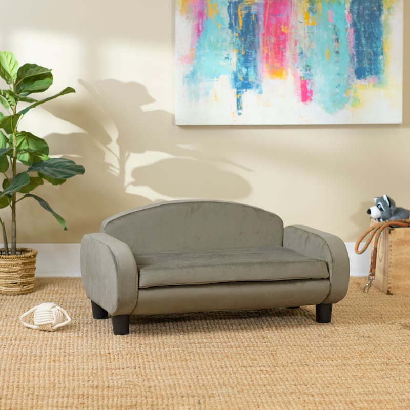 Paws & Purrs Modern Pet Sofa Bed Low-Back Lounger for Dogs & Cats – Removable Washable Mattress Cover