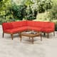 Option Teak Finish+ Red Cushion