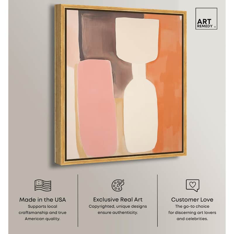 Peach Echoes I Canvas by Art Remedy