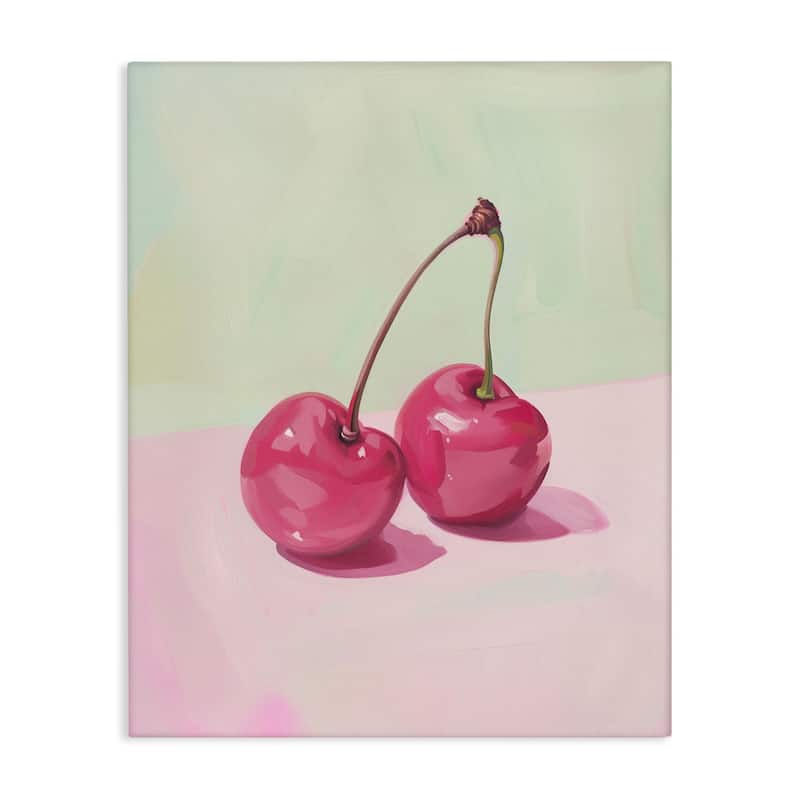 Stupell Luminous Cherries Still Life Canvas Wall Art Design By Arlington Prints - 36 x 48
