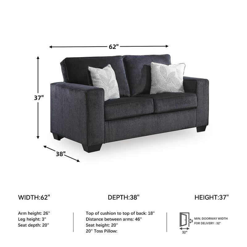 Signature Design by Ashley Tariba Loveseat - 62" W x 38" D x 37" H