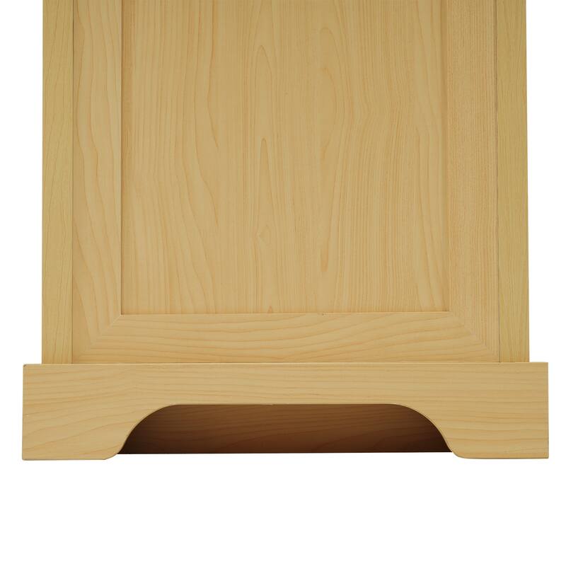 20" Freestanding Bathroom Vanity, Soft Closing Door, Adjustable Shelve & Storage Rack, MDF & Ceramic Sink - 20 in W MDF