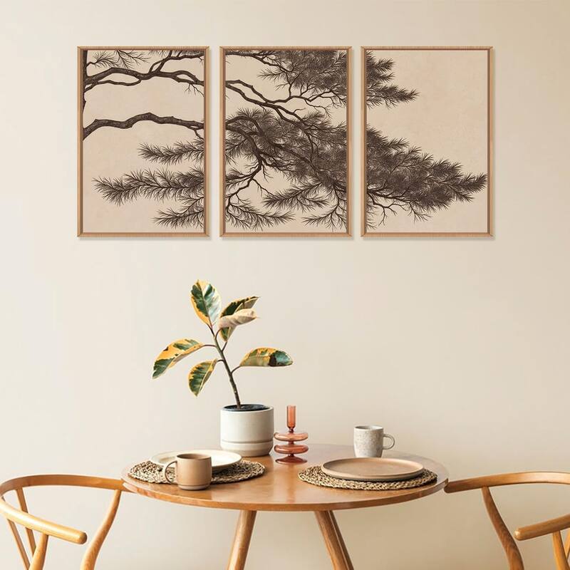 Wall Art,Sketch Botanical Wall Decor,Nature Plant Artwork