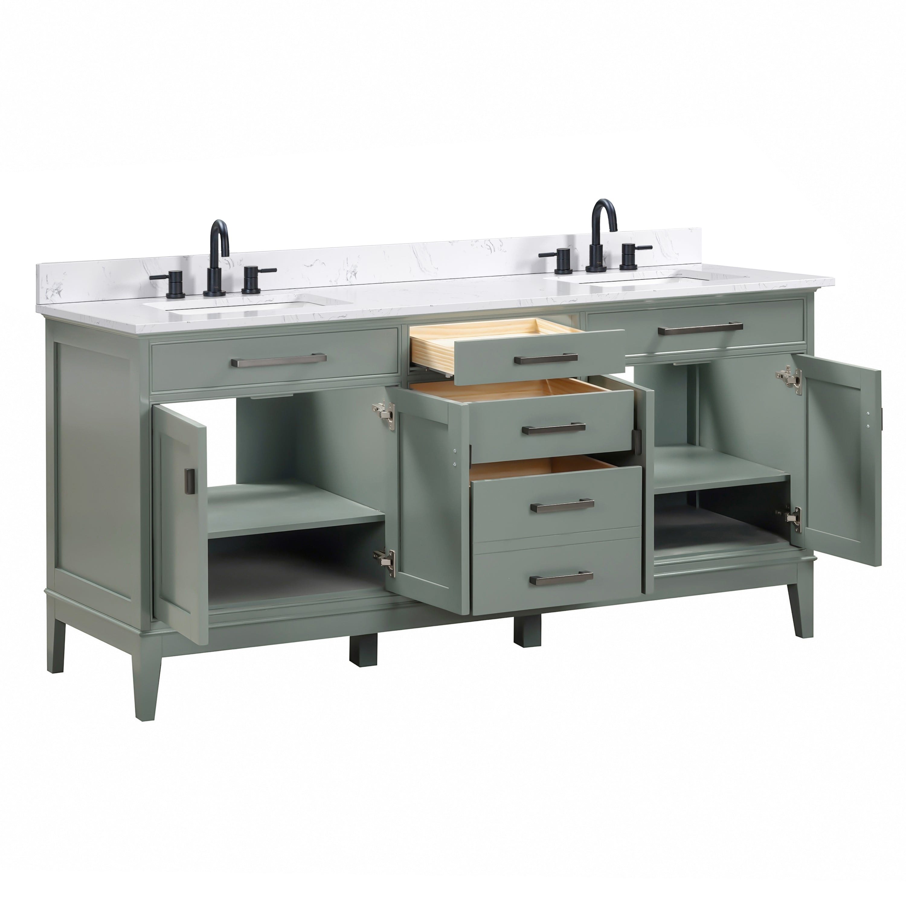 Avanity Madison 72 in. Double Sink Bathroom Vanity with Engineered