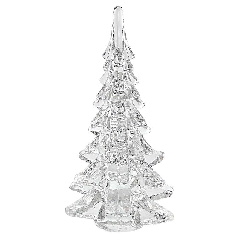 10" Mouth Blown Art Glass Christmas Tree