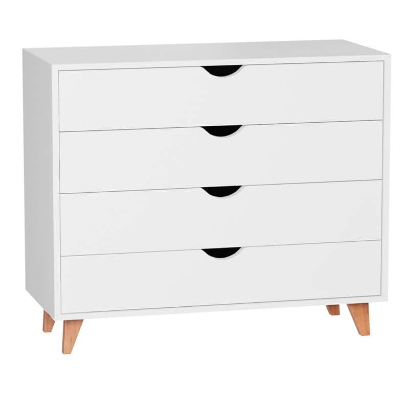 Minimalist 4-Drawer Dresser - Wooden Cabinet