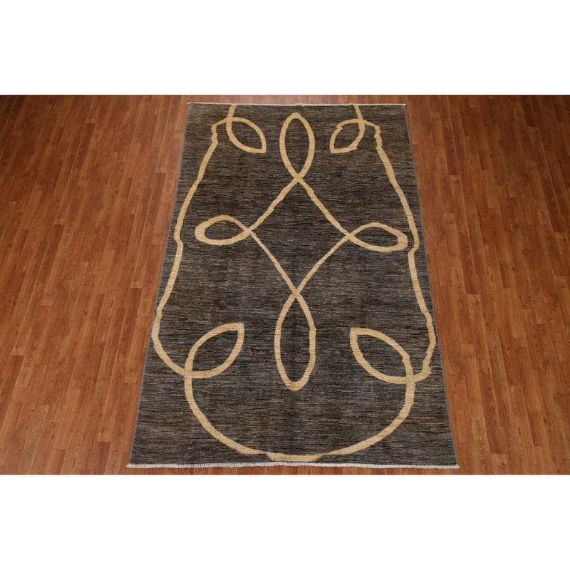 Gabbeh Kashkoli Area Rug Handmade Wool Carpet - 5'11"x 9'2"