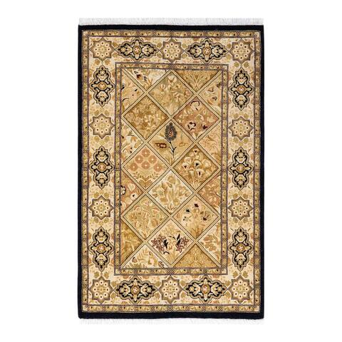 Overton One-of-a-Kind Hand-Knotted Traditional Oriental Mogul Brown Area Rug - 2' 7" x 4' 1"