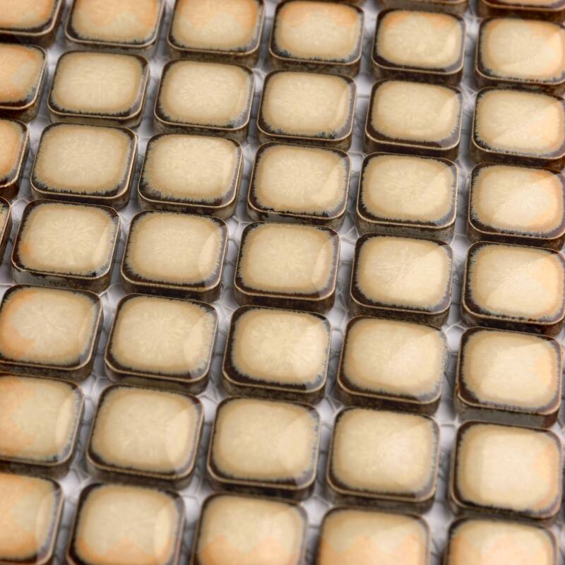 Merola Tile Hudson Diamond Caffe 12-1/4" x 12-3/8" Porcelain Mosaic Floor and Wall Tile