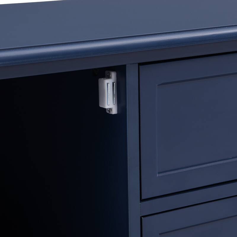 Modern TV Cabinet for 60" TVs with Silent Magnetic Doors - Media Console with Ample Storage