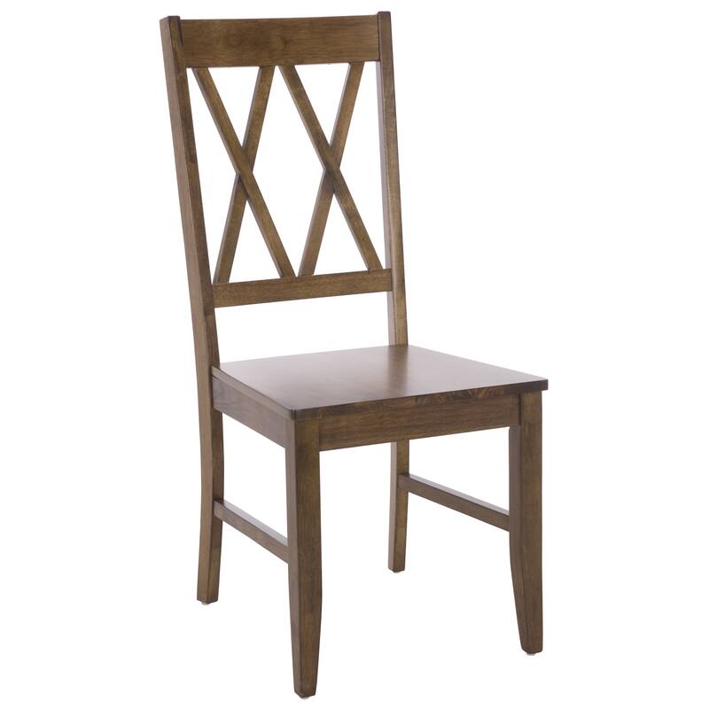 SAFAVIEH HOME Yana Double X-Back Side Chair - 18"W x 22"D x 39"H