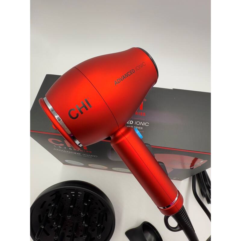 CHI Original Digital Hairstyling Iron 1" and 1875 Series Ionic Compact Hair Dryer Set