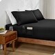 preview thumbnail 42 of 47, Deep Pocket Soft Microfiber Fitted Sheet Wrinkle Resistant - Twin, Queen, King, XL & More Queen - Black (Dual Pocket)