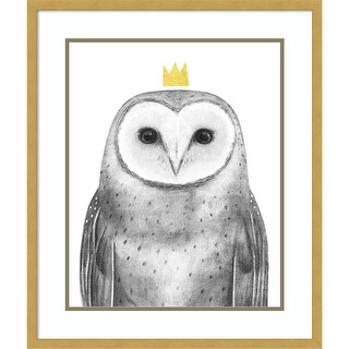 Framed Art Print 'Royal Forester II Owl' by Victoria Borges